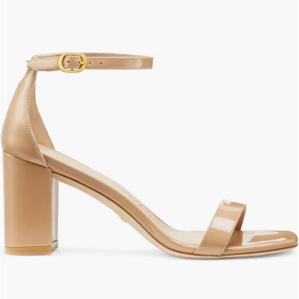Stuart Weitzman Tan Block Heel Sandals